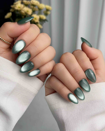 Mint Orb custom press-on nails — available in multiple shapes and sizes