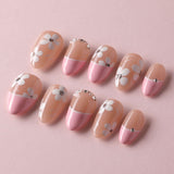 Sakura Fall custom press-on nails — available in multiple shapes and sizes