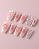 Y2K Love custom press-on nails — available in multiple shapes and sizes