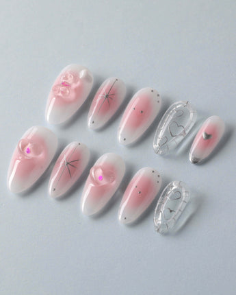 Y2K Love custom press-on nails — available in multiple shapes and sizes