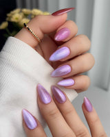 Aurora Mirage custom press-on nails — available in multiple shapes and sizes