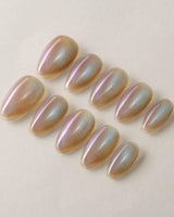 Aurora Icefire custom press-on nails — available in multiple shapes and sizes