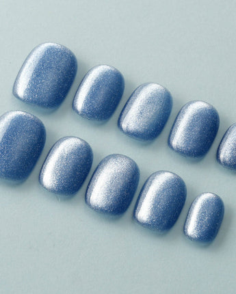Sky Cat-eye custom press-on nails — available in multiple shapes and sizes