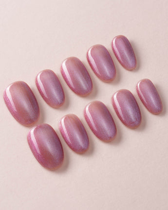Aurora Mirage custom press-on nails — available in multiple shapes and sizes