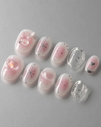 Y2K Love custom press-on nails — available in multiple shapes and sizes