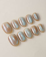 Aurora Icefire custom press-on nails — available in multiple shapes and sizes