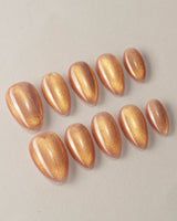 Aurora Flame custom press-on nails — available in multiple shapes and sizes