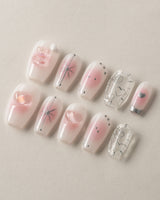 Y2K Love custom press-on nails — available in multiple shapes and sizes