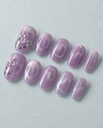 Thump Bunny_Taro custom press-on nails — available in multiple shapes and sizes