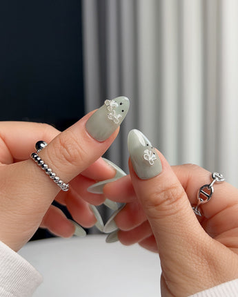 Thump Bunny_Mint custom press-on nails — available in multiple shapes and sizes