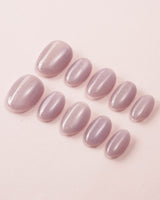 Clean Rainbow Cat-eye custom press-on nails — available in multiple shapes and sizes