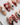 Alice in Wonderland Medium Almond with red Luxury non-3d handmade press-on nails - image 1