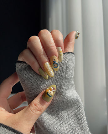 Girl with a Pearl Earring custom press-on nails — available in multiple shapes and sizes