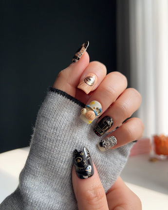 Gayer-Anderson Cat custom press-on nails — available in multiple shapes and sizes