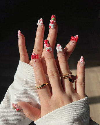 Red Kitty Nails Berry Darling - Joyeenails - AN047 - 1 - XS / Short Almond