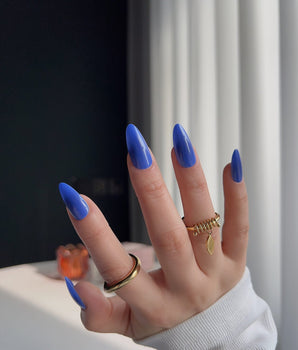 Joyee 90s Vintage Blue Press on | Pro Gel Nails - Joyeenails - PGN0019 - Default Title