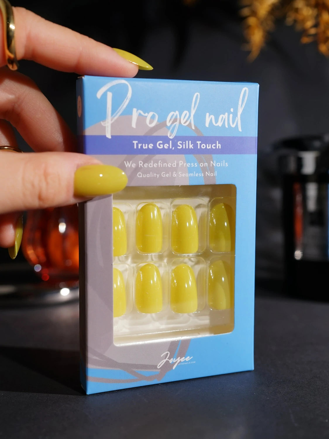 Joyee-Pro-Gel-Press-on-nails-Ginger-Yellow