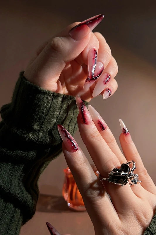 Handmade- Bloody Scars Press on nails Press On Nail Set