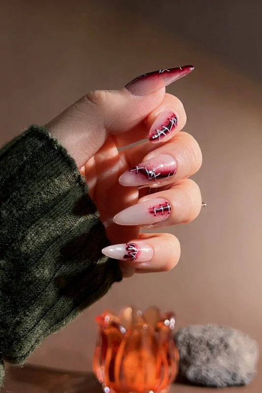 Handmade- Bloody Scars Press on nails Press On Nail Set