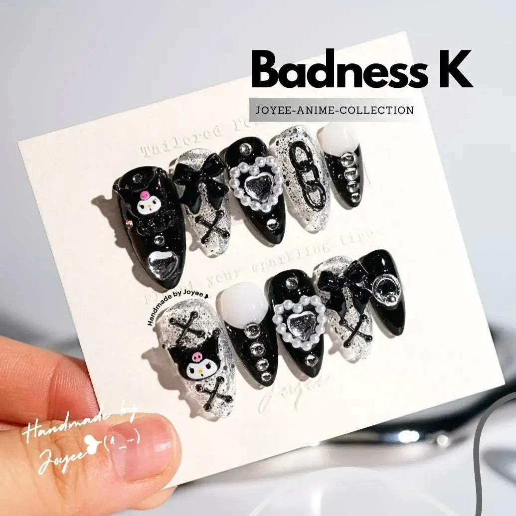 Joyee-handmade-press-on-nails-Badness-K