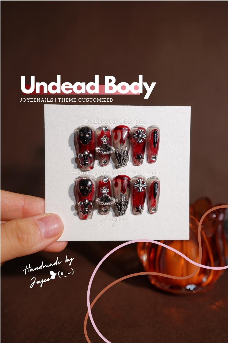Handmade- Press on Undead Body Nails Press On Nail Set