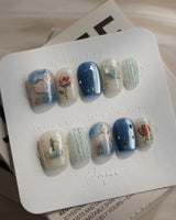 The Little Prince nails — Starry Blue & Milky by Joyee Nails