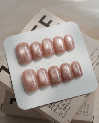 Pink Tulle nails — Nude Ombre, featuring a by Joyee Nails