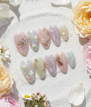 Koi Dream press-on nails — Shimmering Mermaid Pearl, Metallic