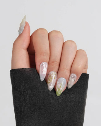 Spring Whisper nails — Fresh Picture-book Style, Hand-painted by Joyee Nails