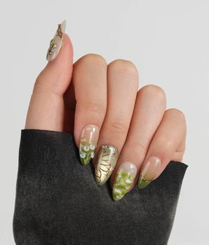 Dragonfly Pond press-on nails — Mori Fairy Dream, 3D