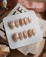 THE ASCENSION salon-quality press-on nails with sculpted iridescent wing art
