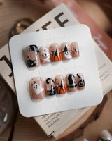 Just Trick nails — halloween mix design nude by Joyee Nails
