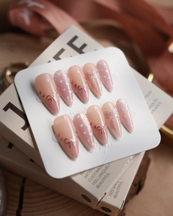 Love Letter nails — Dreamy Shimmer Pink, 3D by Joyee Nails