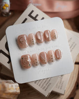 Champagne Nova nails — Icy Nude Pink & by Joyee Nails