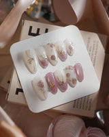 Golden Hour nails — Romantic Dusty Pink Gradient, by Joyee Nails