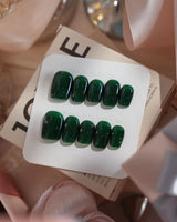 Glowing Forest nails — Forest Green Base, featuring by Joyee Nails
