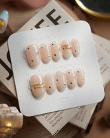 The Vow nails — Sheer Shimmering Glitter, Minimalist by Joyee Nails