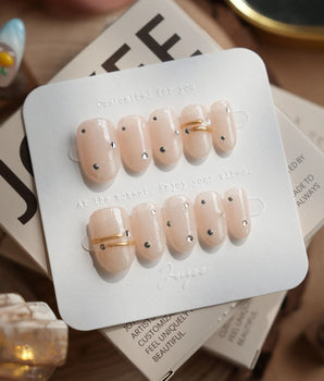 The Vow nails — Sheer Shimmering Glitter, Minimalist by Joyee Nails