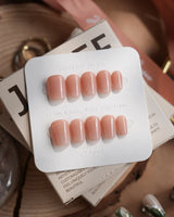 Pure Touch press-on nails — Minimalist Nude Pink,ombre handmade nail art by Joyee Nails