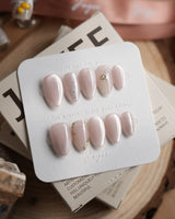 Sweet Nothings nails — Soft Nude Pink, Glitter by Joyee Nails