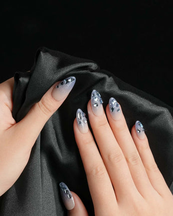Azure Dream nails — Glacial Blue & Nude by Joyee Nails