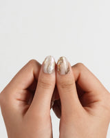 Gilded Truth nails — Minimalist Aurora White, Gold by Joyee Nails