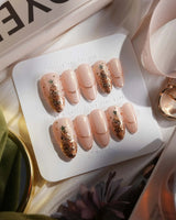 Glow as you nails — Luxury Champagne Gold Christmas, by Joyee Nails