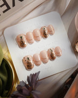 Glow as you nails — Luxury Champagne Gold Christmas, by Joyee Nails