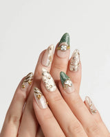 Countdown nails — Vintage Dark Green & by Joyee Nails