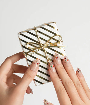 Neon Nights press-on nails — Icy Nude Pink &