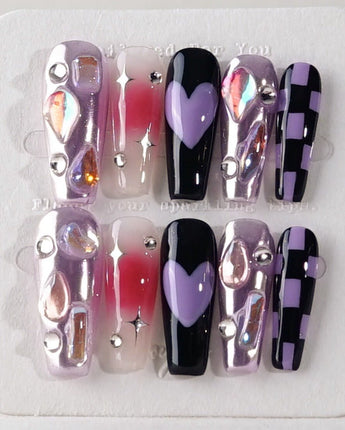 Purple Frost - Joyeenails - DO028 - XS / Long Coffin