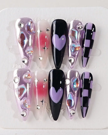 Purple Frost - Joyeenails - DO028 - XS / Long Stiletto