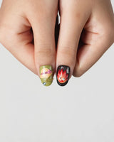 Cute Flame Elves nails — cartoon mix design flame by Joyee Nails