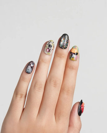 Cute Flame Elves nails — cartoon mix design flame by Joyee Nails